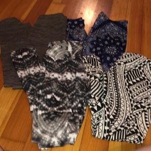 Assorted pattern leggings